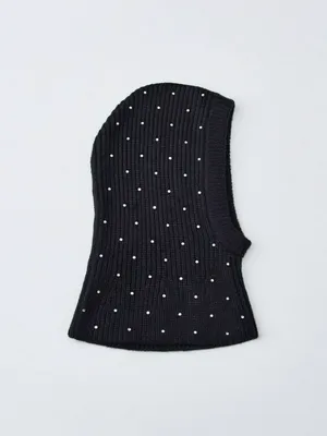 Вязаный капор со стразами, арт. 3148