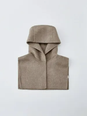 Манишка с капюшоном из смесовой шерсти, арт. 3149