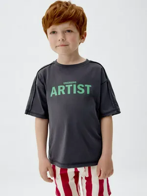 Футболка оверсайз с принтом для мальчиков, арт. 3157