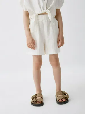 Шорты из смесового льна для девочек, арт. 3167