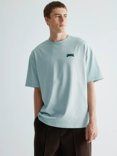 Футболка с принтом SELA x Смешарики, зеленый, арт. 31716