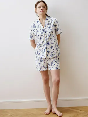 Трикотажная пижама с принтом, разноцветный, арт. 31717