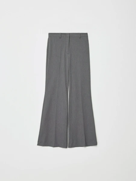 Костюмные брюки клеш, серый, арт. 31723