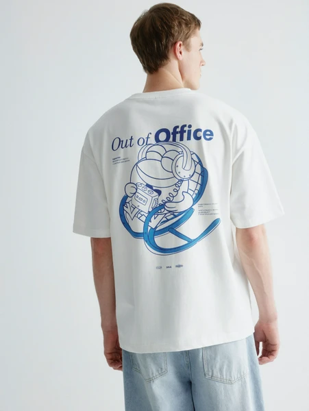 Футболка SELA x Смешарики с принтом, белый, арт. 31728