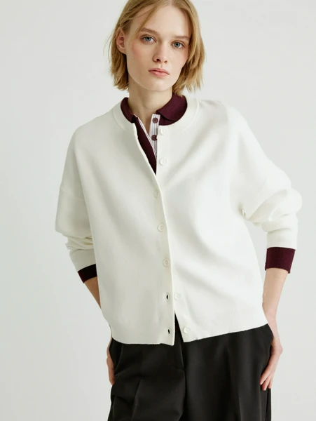 Базовый кардиган, белый, арт. 31738