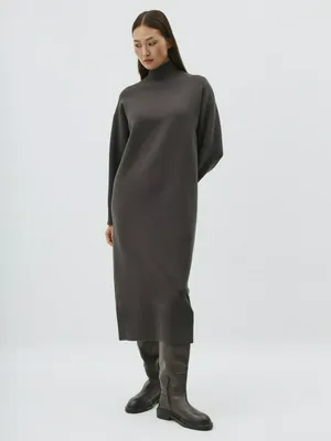 Вязаное платье с воротником, арт. 3175