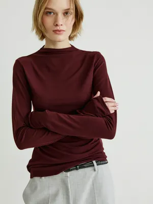 Лонгслив с содержанием шелка и шерсти, арт. 31778