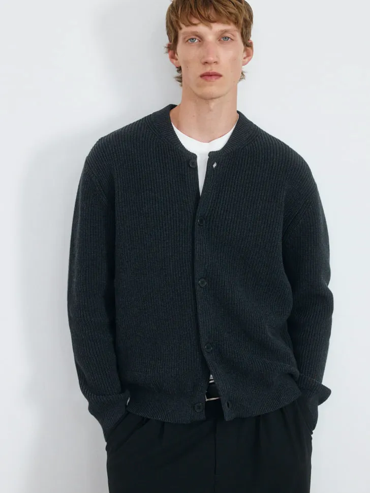 Вязаный кардиган с воротником-стойкой, арт. 3193