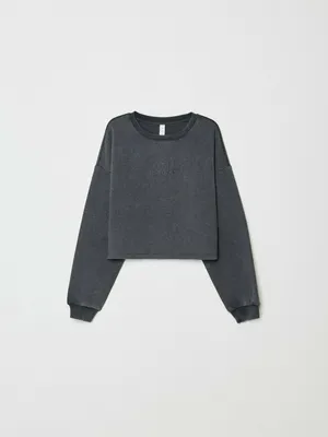 Укороченный свитшот с вышивкой, арт. 31998