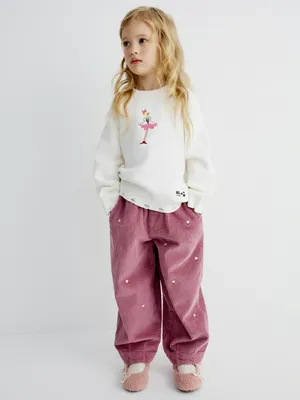 Вельветовые брюки с вышивкой, арт. 32003