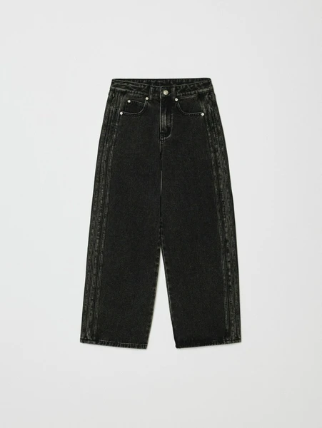 Джинсы BAGGY с лампасами, серый, арт. 32014