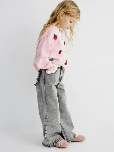 Джинсы Wide leg, серый, арт. 32015