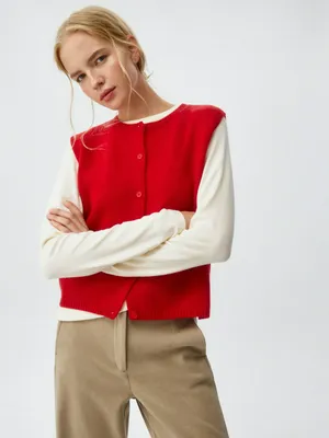 Вязаный жилет из шерсти, арт. 3202