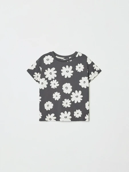 Футболка с принтом, серый, арт. 32021
