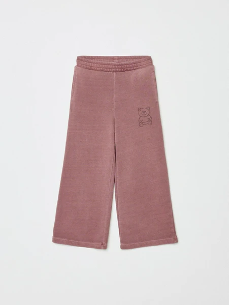 Широкие брюки с принтом, розовый, арт. 32030