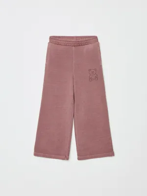 Широкие брюки с принтом, розовый, арт. 32030