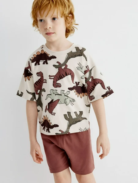 Пижама с принтом, разноцветный, арт. 32033