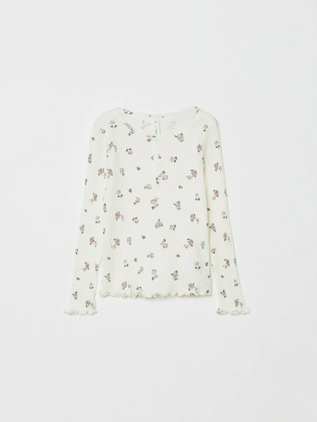 Лонгслив на пуговицах для девочек, разноцветный, арт. 32038