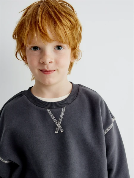 Базовый свитшот оверсайз детский, арт. 32044