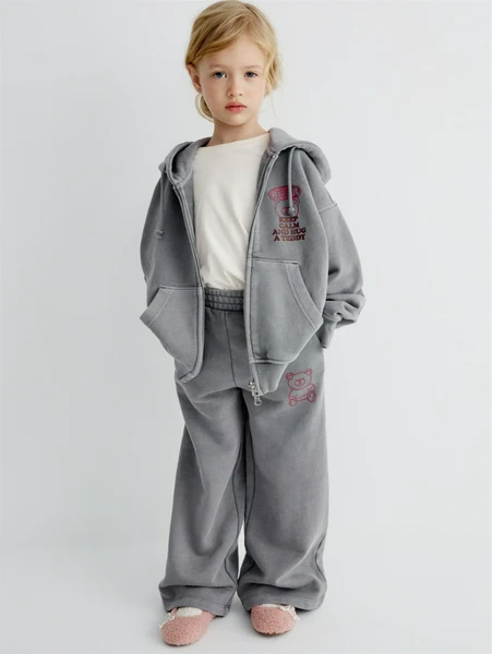 Широкие брюки с принтом, серый, арт. 32049