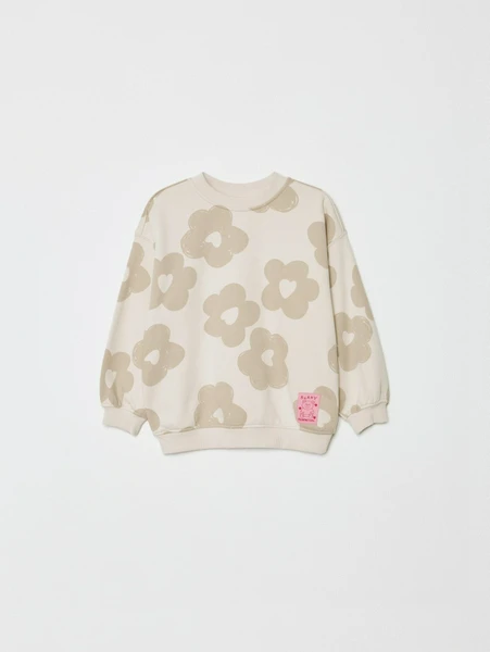 Свитшот с принтом, бежевый, арт. 32058