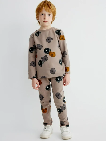 Трикотажные брюки с начесом, разноцветный, арт. 32061