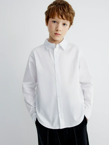 Классическая рубашка, белый, арт. 32064