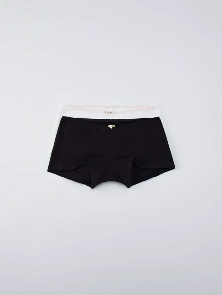 Набор из 2 трусов-шортиков для девочек, разноцветный, арт. 32078