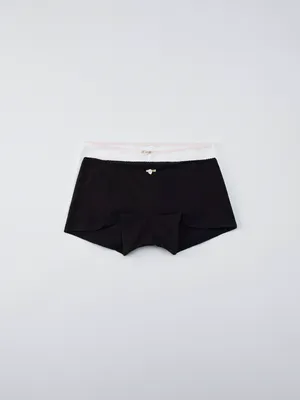 Набор из 2 трусов-шортиков для девочек, разноцветный, арт. 32078