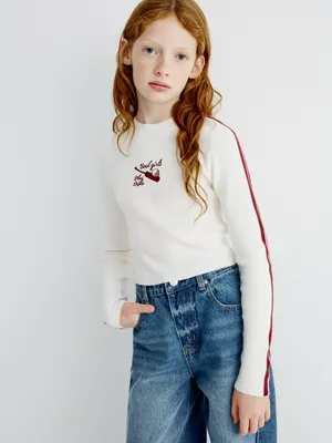 Вязаный джемпер с вышивкой, арт. 32082