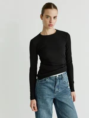 SELA Базовый лонгслив в рубчик, арт. 32288