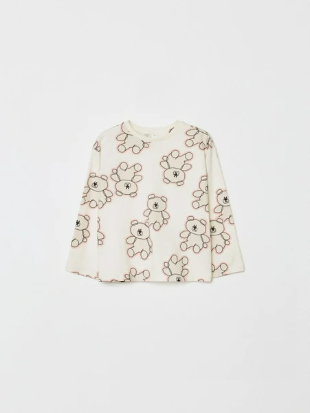 Лонгслив SELA с принтом Мишки для девочек, арт. 32299