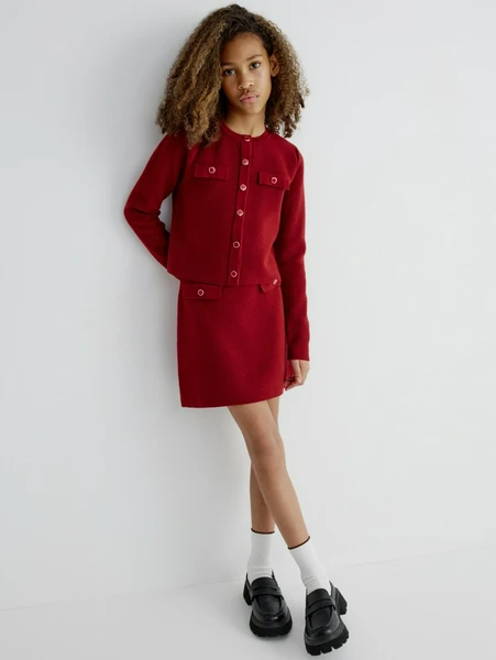 Короткая вязаная юбка SELA для девочек, арт. 32301