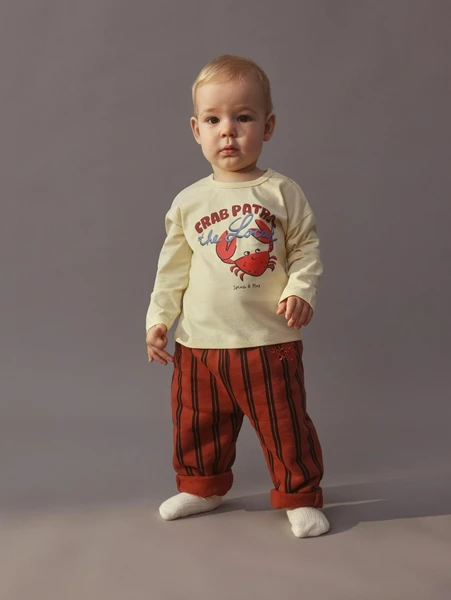 Утепленные брюки SELA с принтом для малышей, арт. 32303