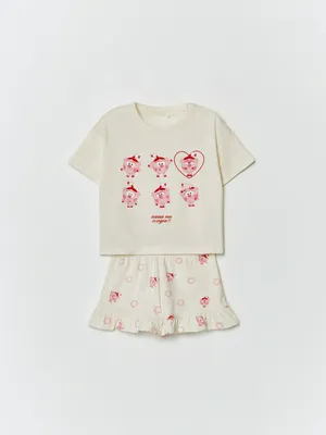 Пижама для девочек SELA x Смешарики, арт. 32317