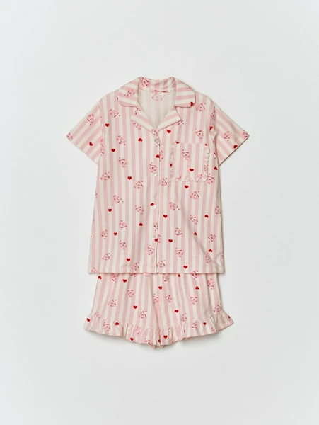 Трикотажная пижама для девочек SELA x Смешарики, арт. 32380