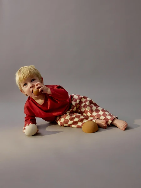 Утепленные брюки SELA с принтом и вышивкой для малышей, арт. 32381