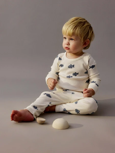 Набор из 2 трикотажных боди Sela с длинным рукавом для малышей, арт. 32394