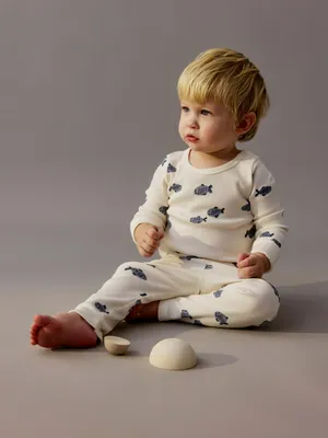 Набор из 2 трикотажных боди Sela с длинным рукавом для малышей, арт. 32394