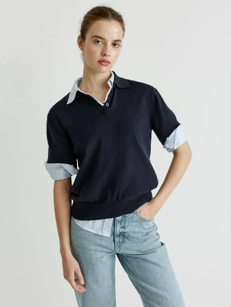 Вязаный джемпер Sela с воротником поло, арт. 32398