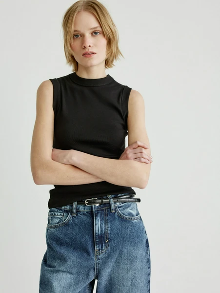 Базовый топ SELA в рубчик, арт. 32404