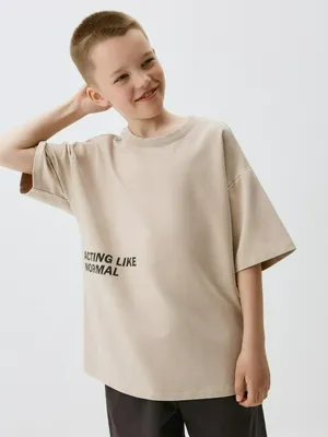 Футболка оверсайз с принтом для мальчиков, не указан, арт. 3242