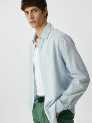 Рубашка свободного кроя в полоску, арт. 3245