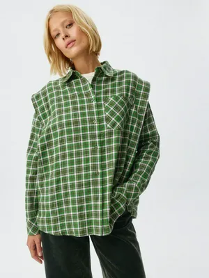 Рубашка оверсайз в клетку, арт. 3261