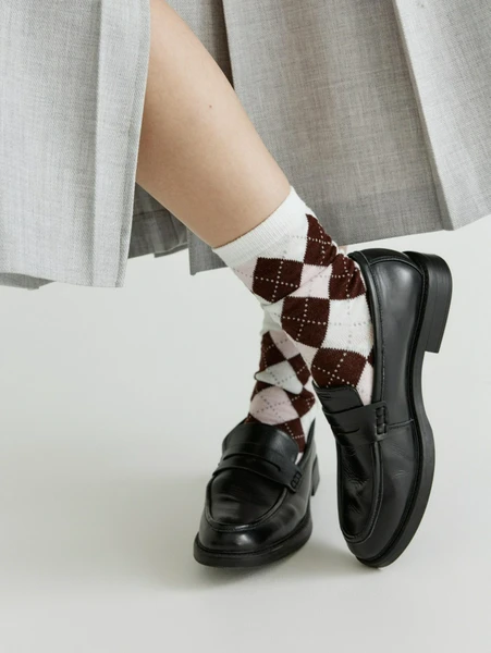 Носки SELA с жаккардовым принтом, разноцветный, арт. 32648