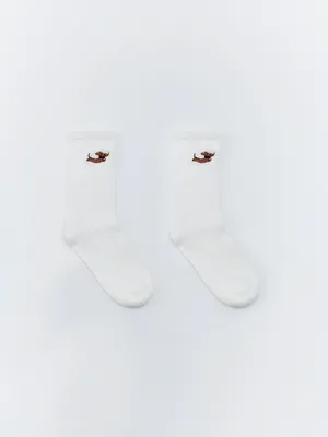 Носки SELA с вышивкой, арт. 32658