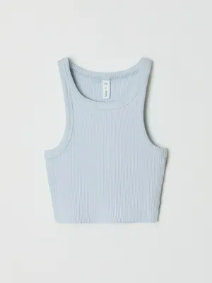 Укороченный топ в рубчик для девочек, арт. 3276