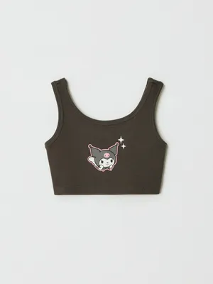 Укороченный топ с принтом Kuromi для девочек, арт. 3287
