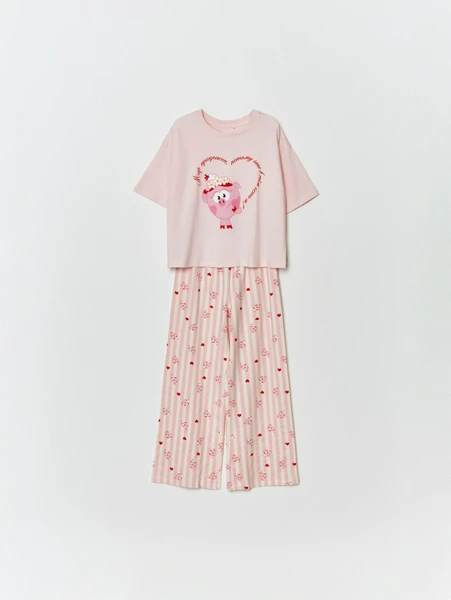 Пижама SELA для девочек Смешарики, розовый, арт. 32910