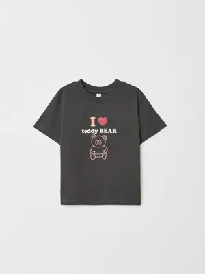 Футболка оверсайз SELA с принтом для девочек, арт. 32917